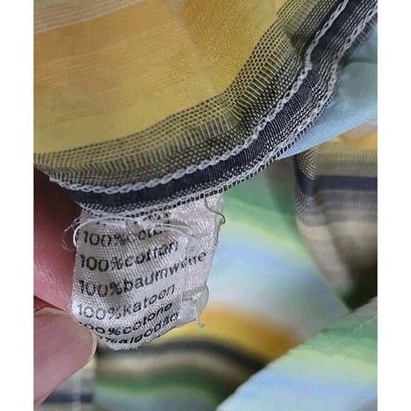 Vintage Lacoste Striped Short Sleeve Shirt Size 42, RN87651 - Picture 9 of 10